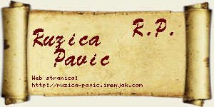 Ružica Pavić vizit kartica